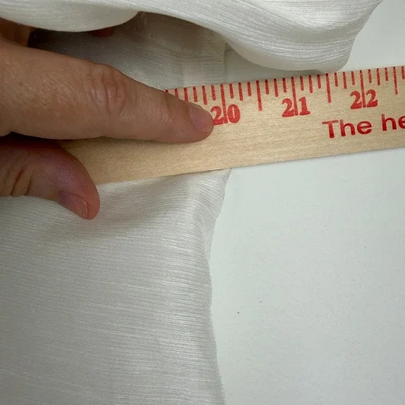 Aureta Linen Silk Puff Sleeve Blouse Women Medium Ivory Statement Button Down - Picture 7 of 10